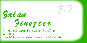 zalan finszter business card